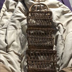 Antique Rattan Bill Organizer